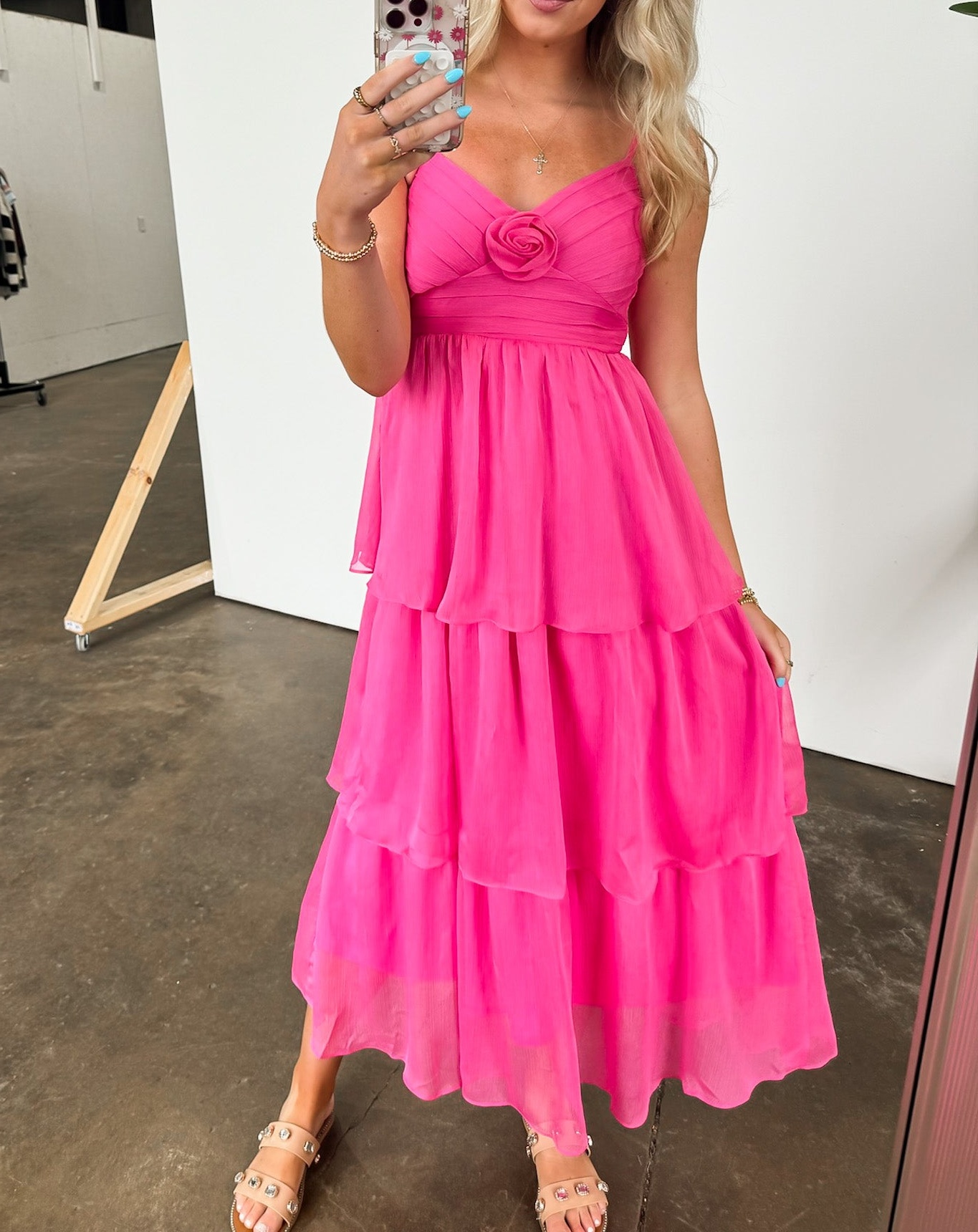 Blissfully Darling Tiered Floral Ruffle Dress