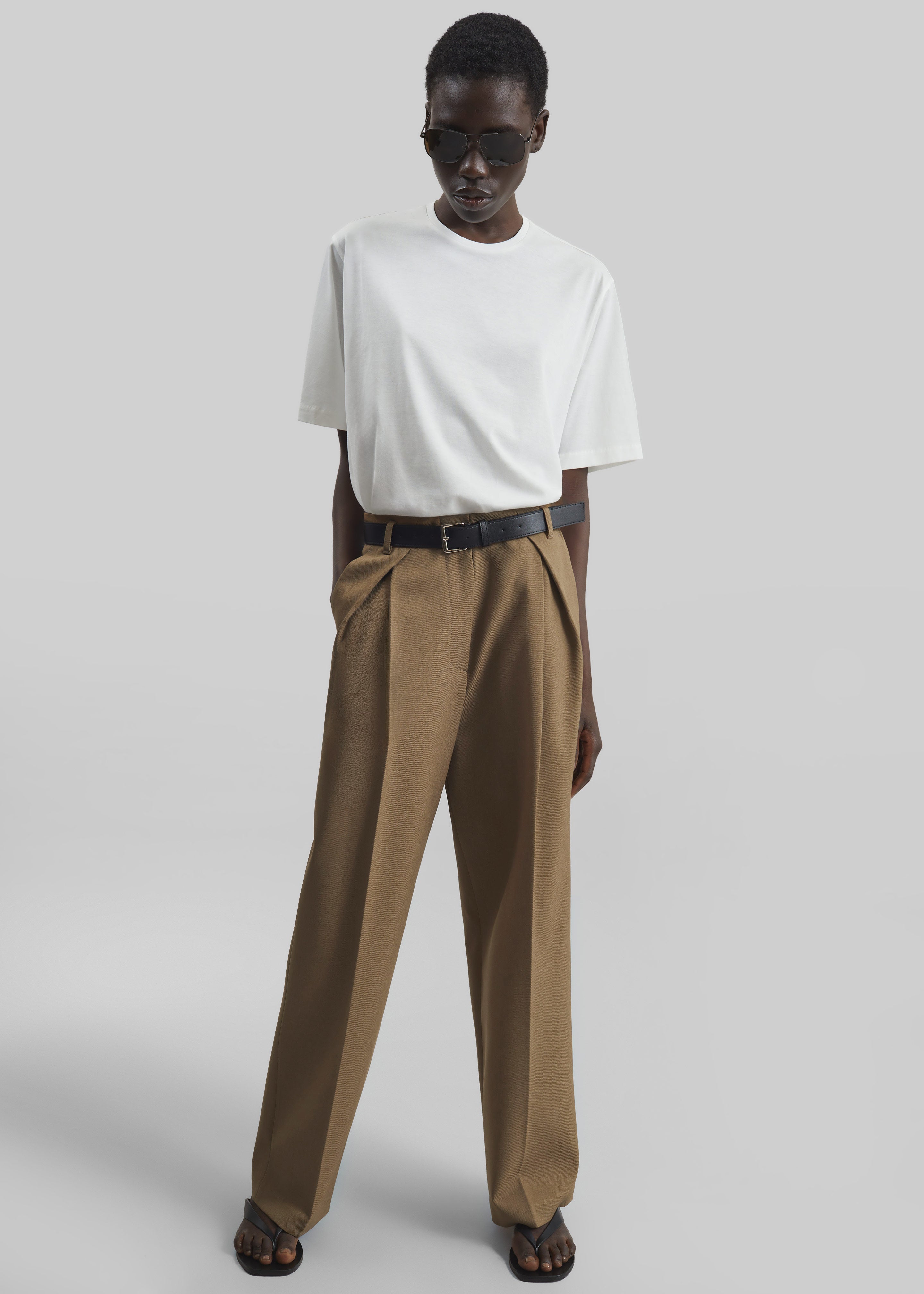 Blerick Belted Trousers - Camel