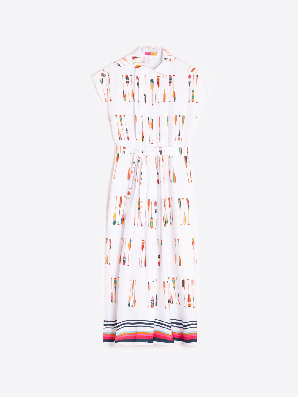 Jaretas Pleated Shirt Dress in Oars
