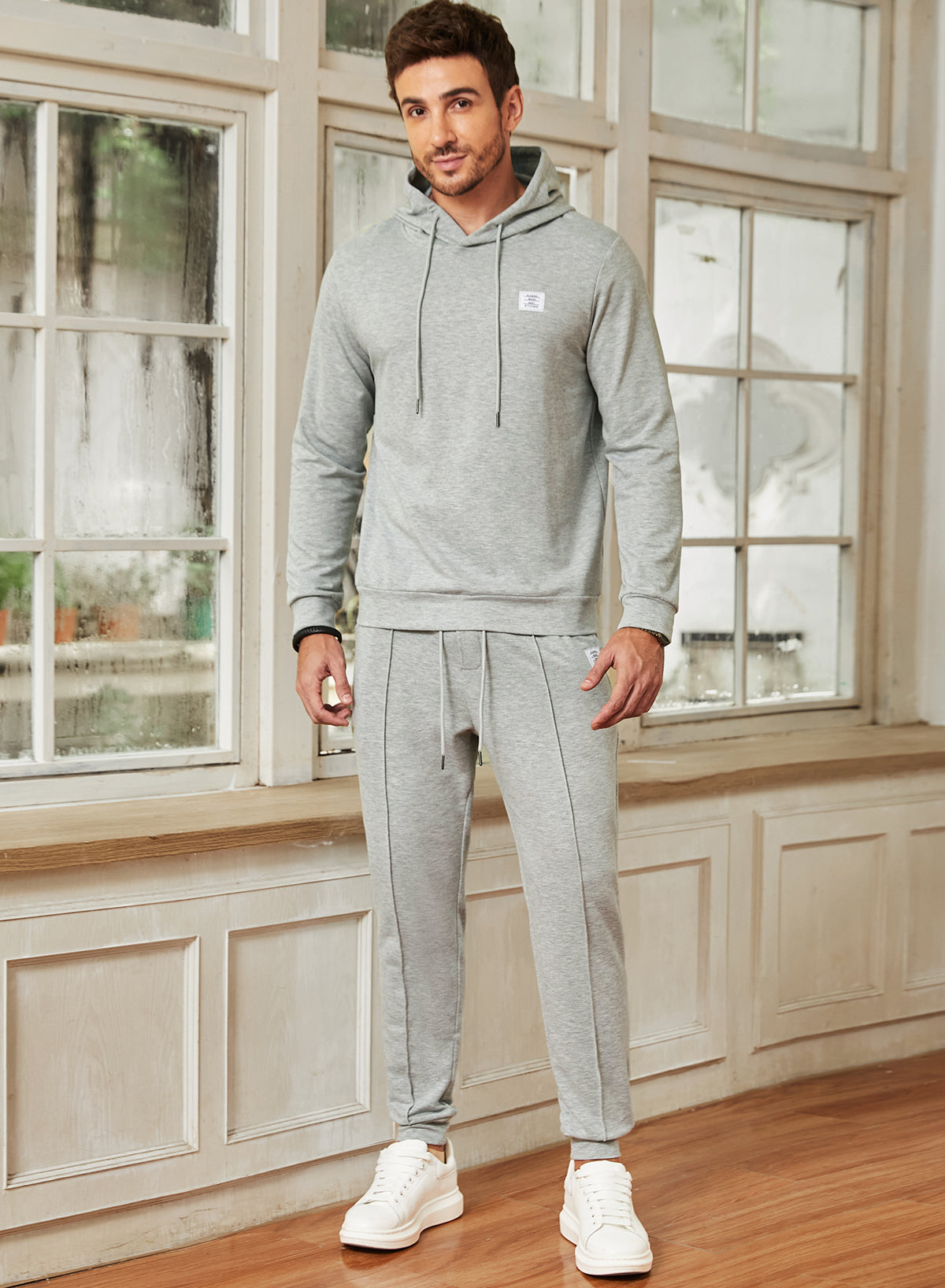 Men's 2 Piece Outfits Hoodie Sweatshirt Tracksuit & Joggers Sweatpants Sweatsuit Set