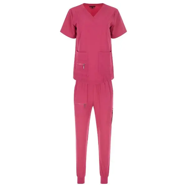 Women's elastic solid color V-neck nursing suit