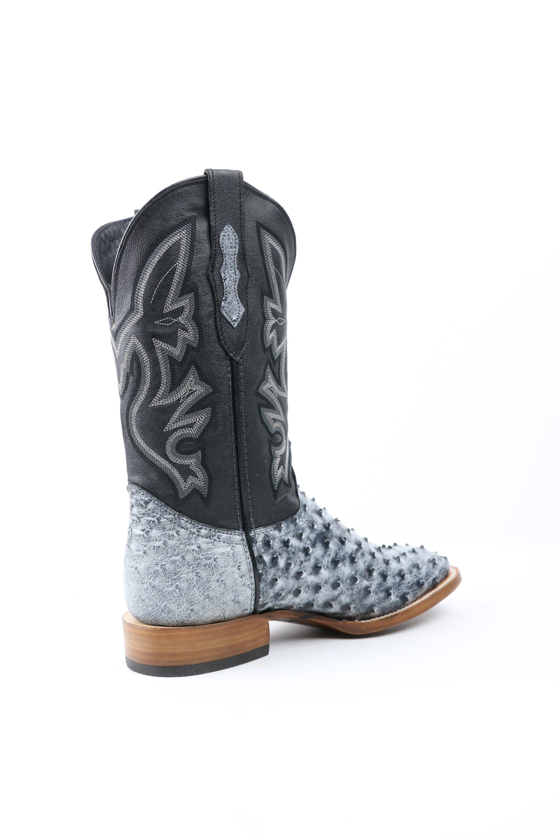 Chero's Premium Exotic Ostrich Charcoal Clearance Sale 70%OFF