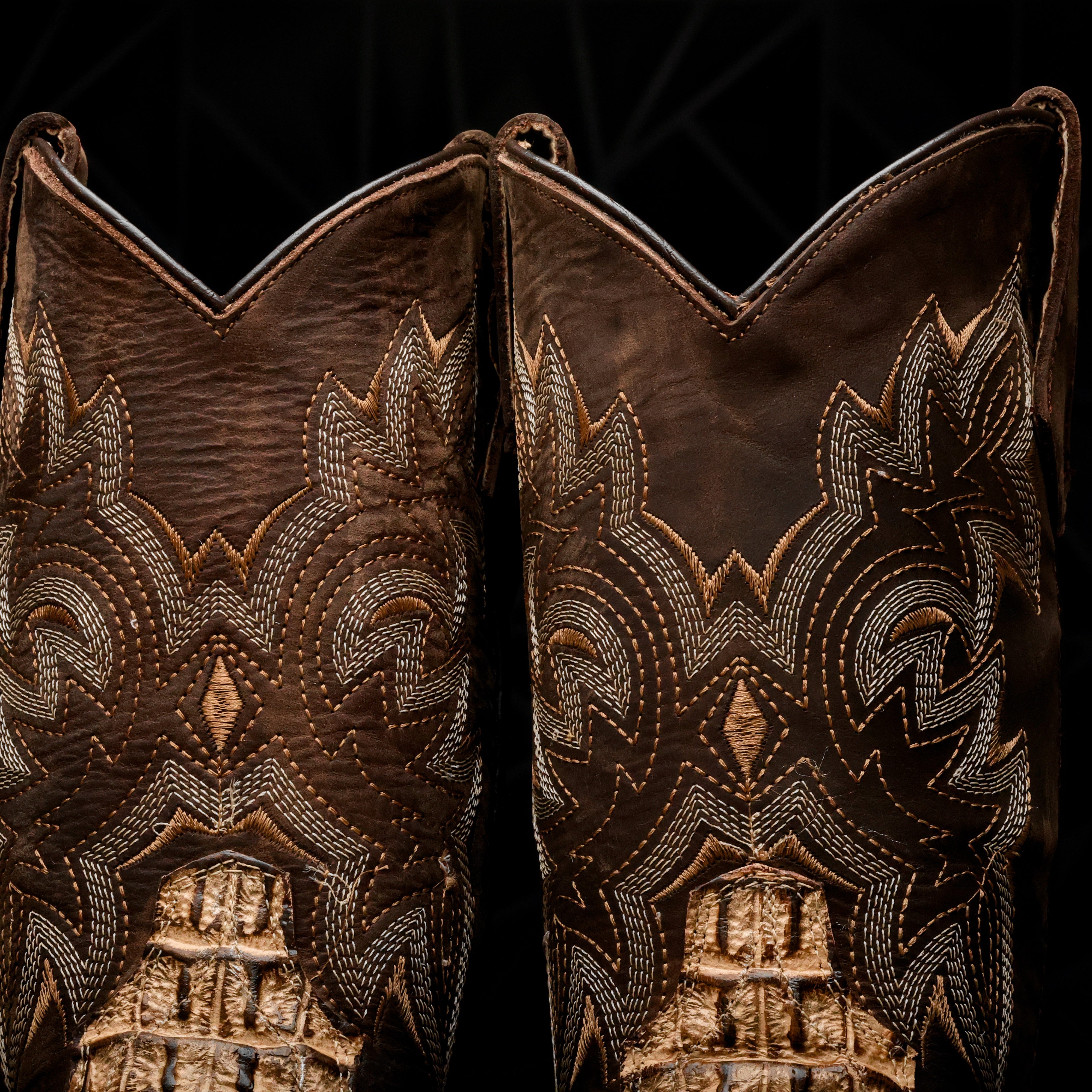 Bone Caiman Neck Leather Boots With 3D Lightweight Sole - Composite Toe