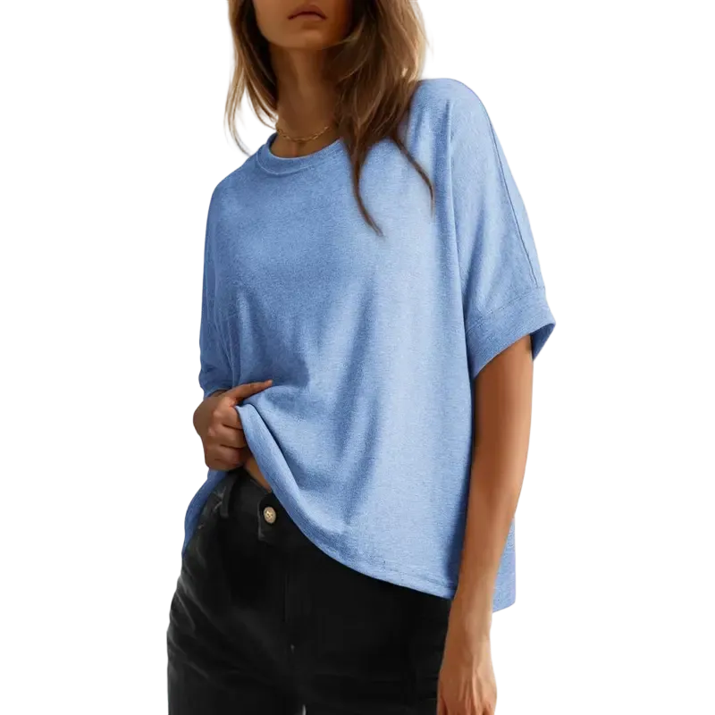 2026 New Women's Loose Fit Plus Size Basic T-Shirt