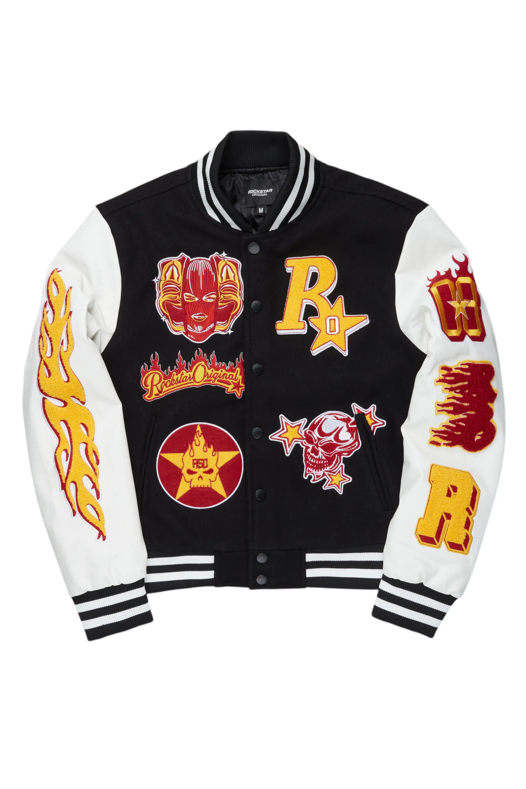 lonnesha Black Oversized Varsity Jacket