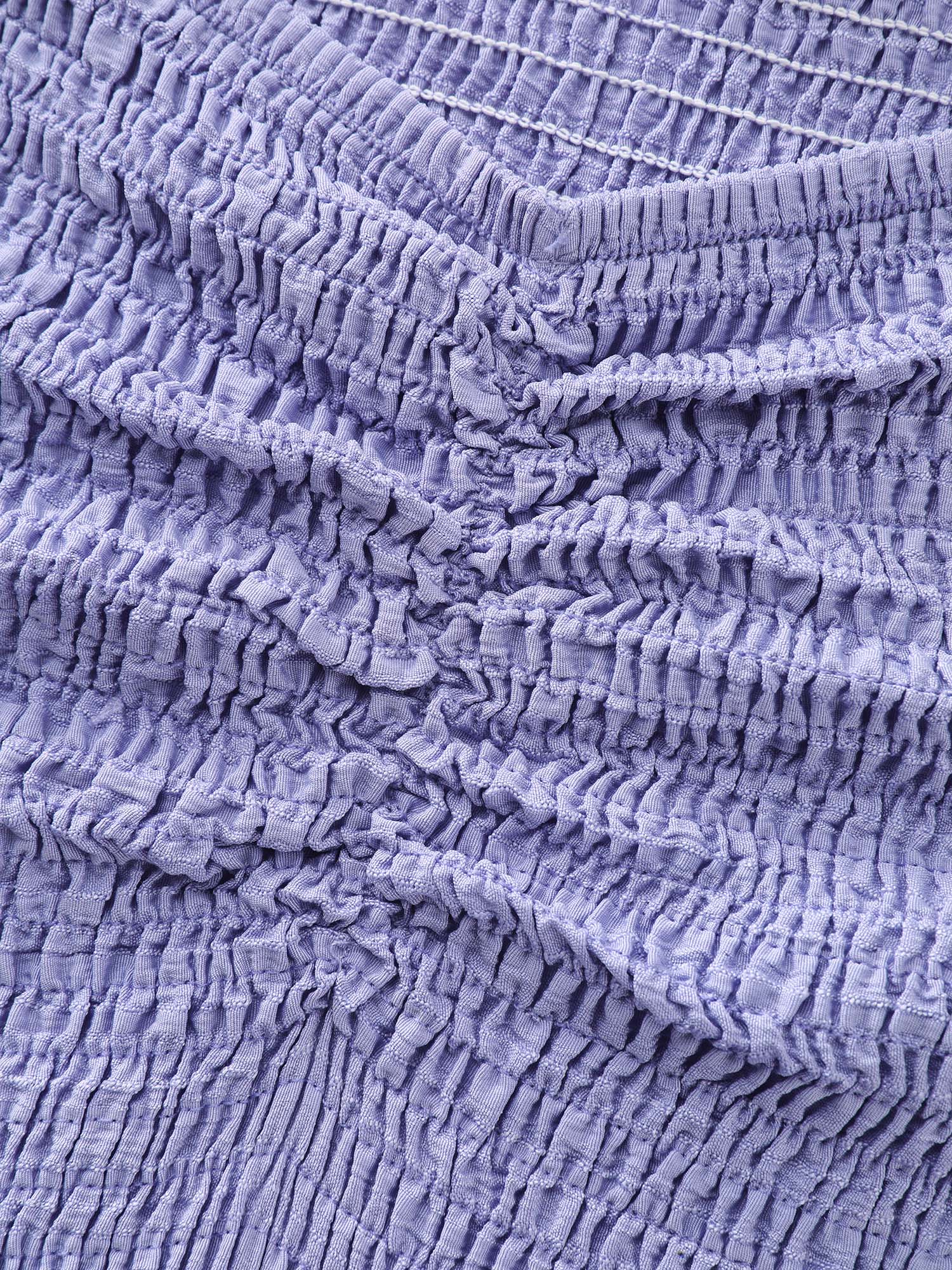 Shirred Tiered Gathered Sleeve Mini Dress