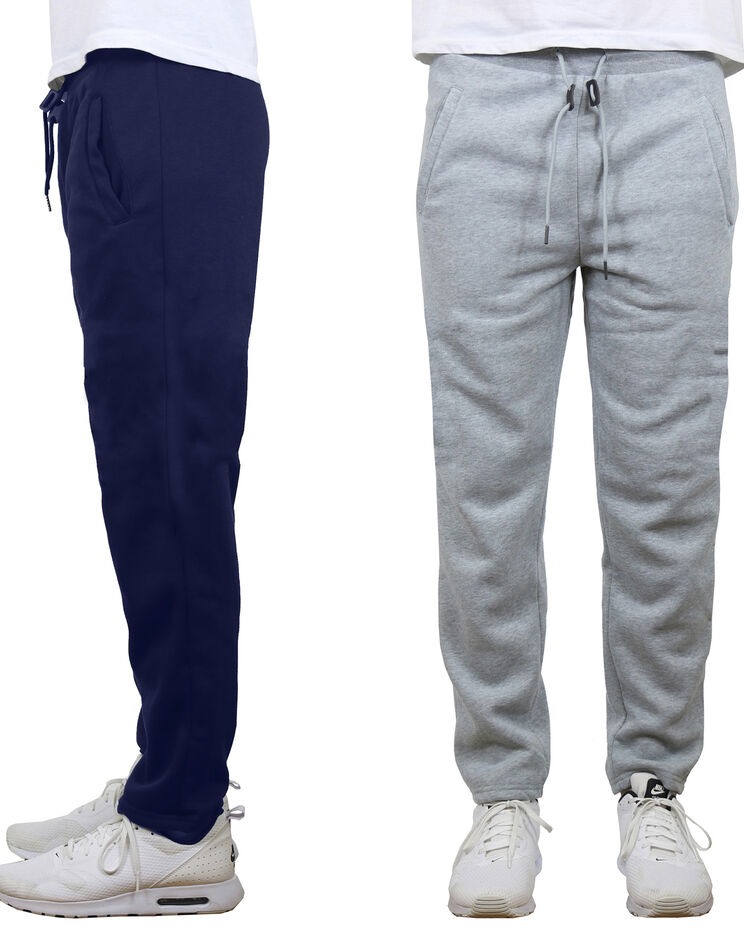 Galaxy By Harvic Open Bottom Fleece Sweatpants- 2 Pack