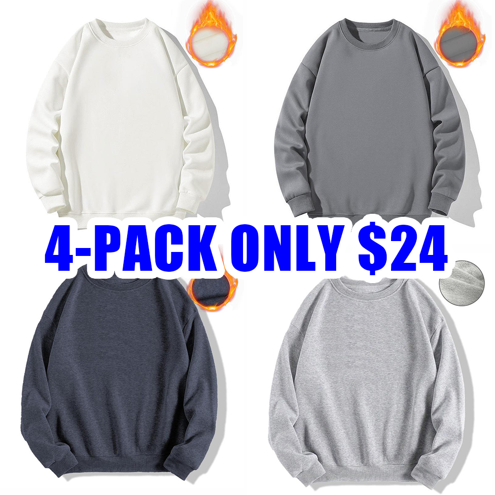 Unisex Thick Crewneck Sweatshirt – Soft Cotton Blend Pullover