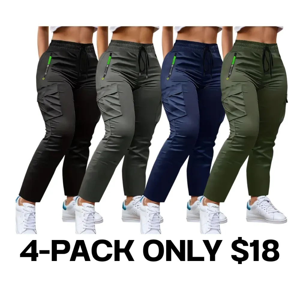 🔥8-Pack Women's Multi-Pocket Cargo Pants