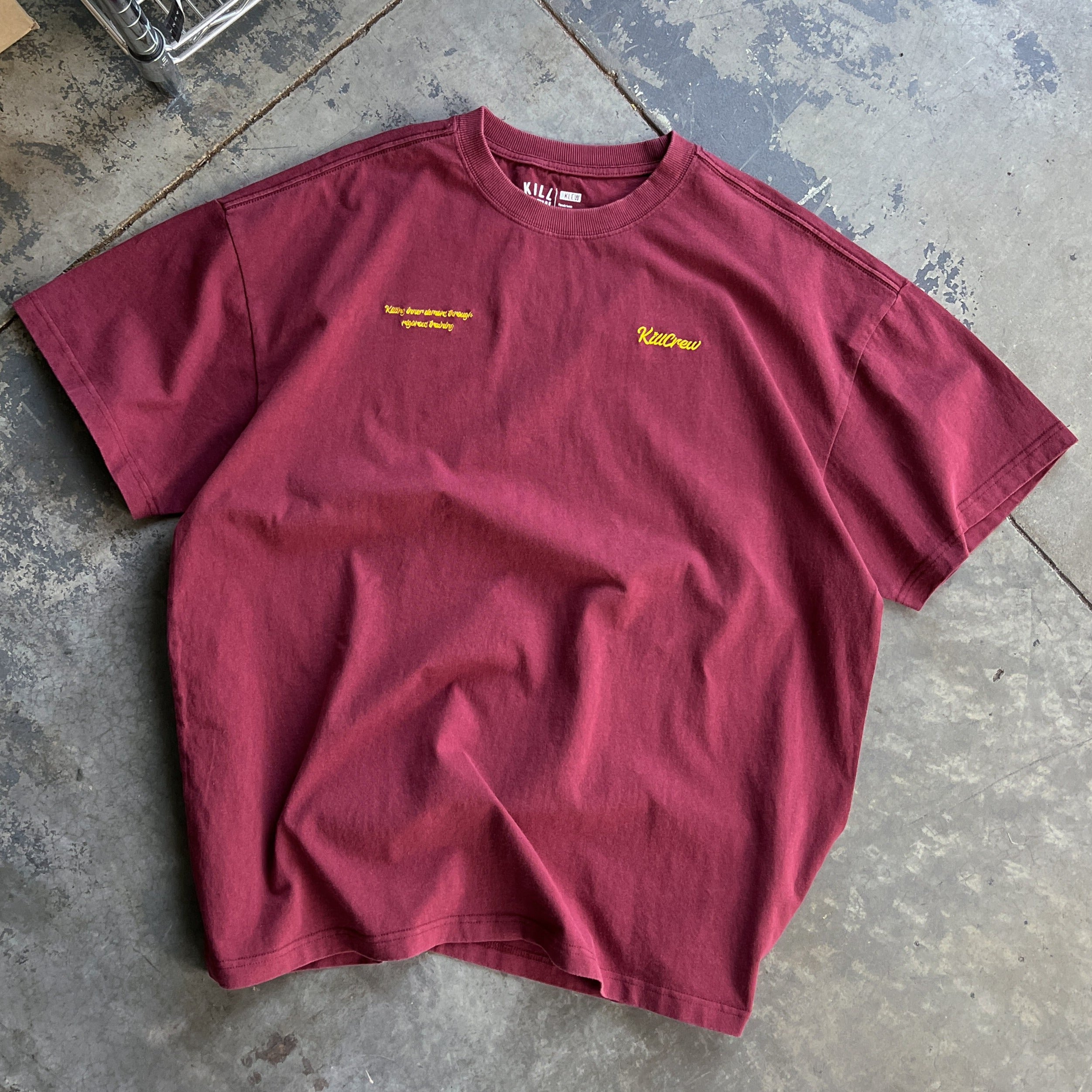 RELAXED FIT LUX SCRIPT T-SHIRT - RED / YELLOW