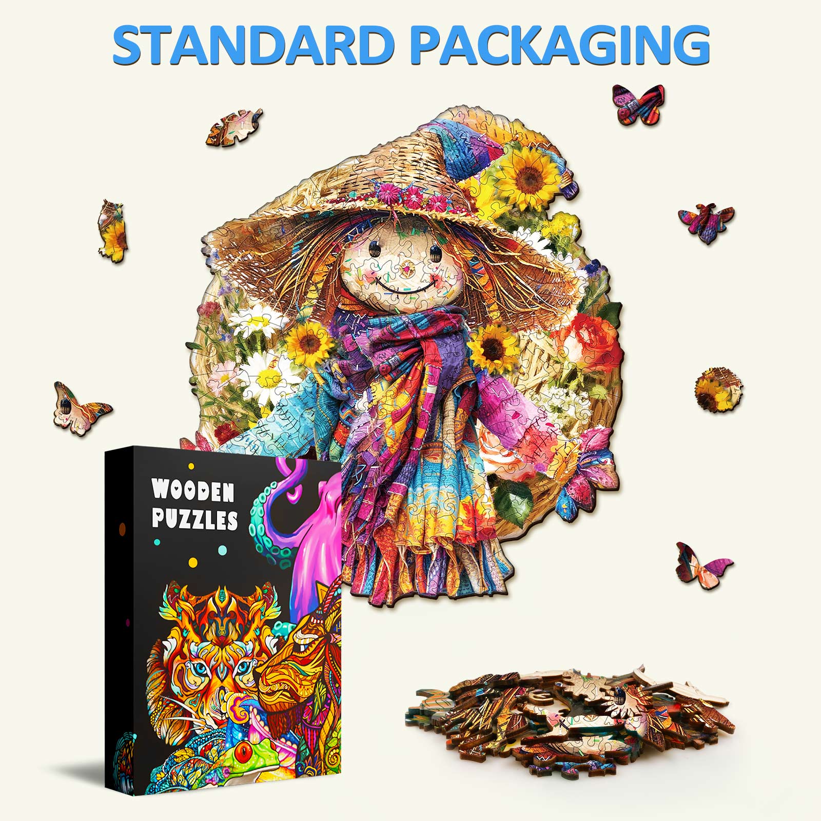 Straw Maiden Wooden Jigsaw Puzzle