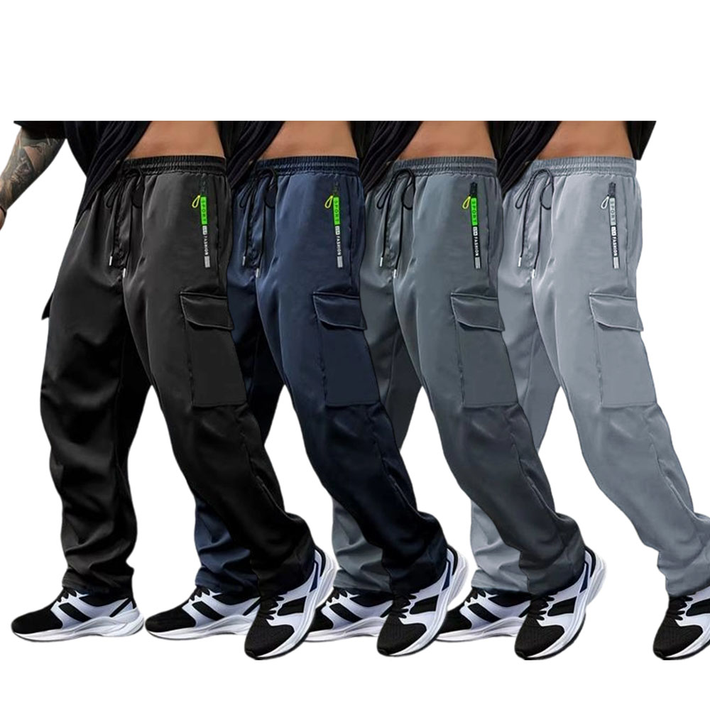 Men's Casual Pants with Zipper Pockets Cargo