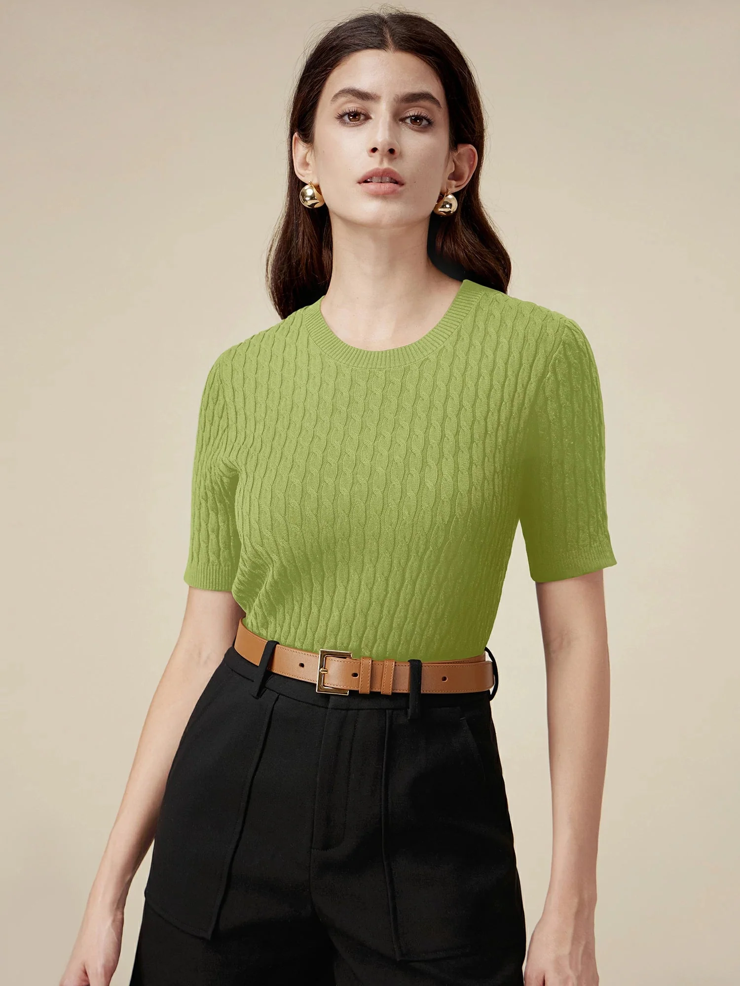 100% Lyocell Knit Sweater Top