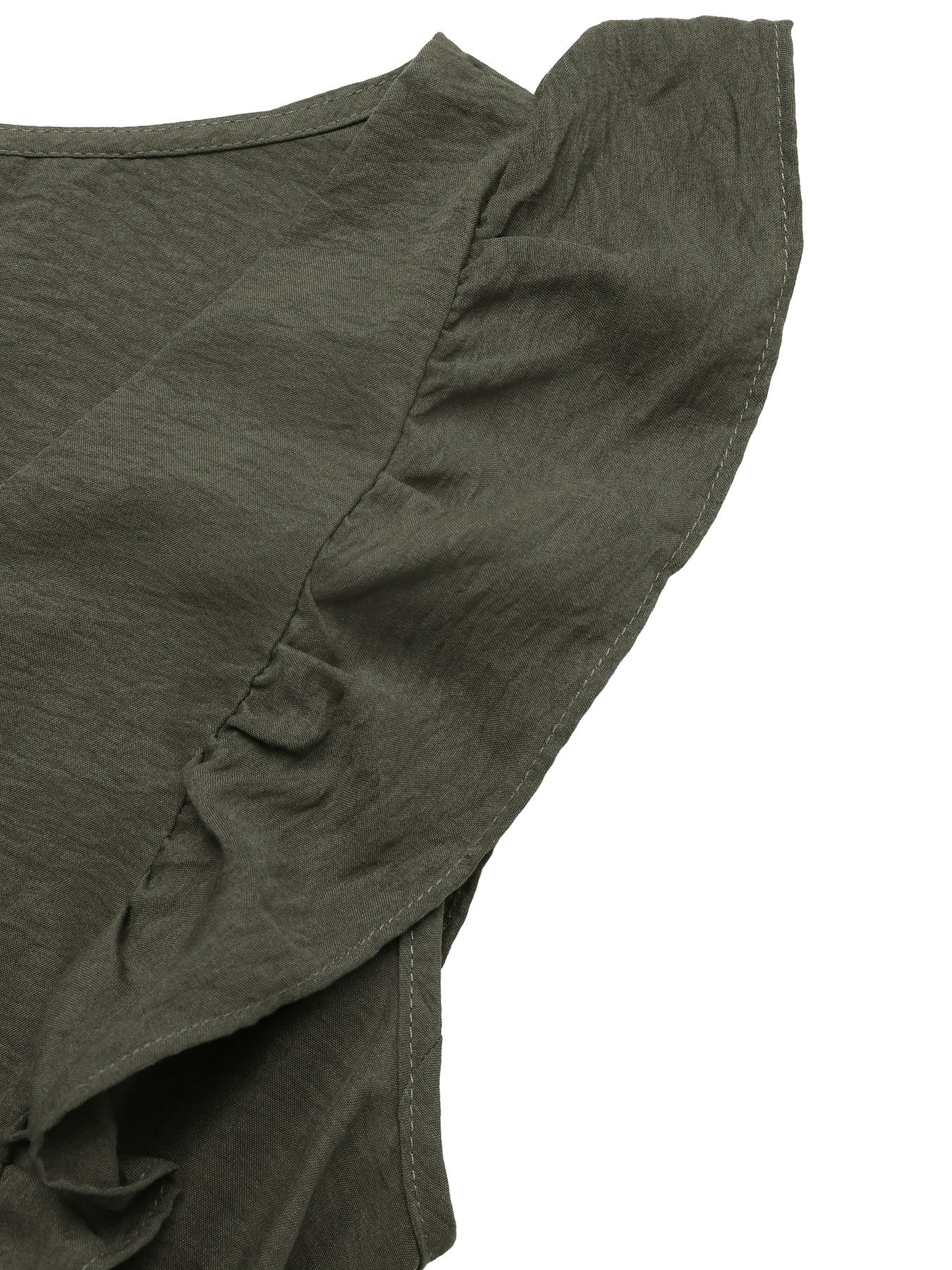 Slit Ruffled V-Neck Tiered Dress