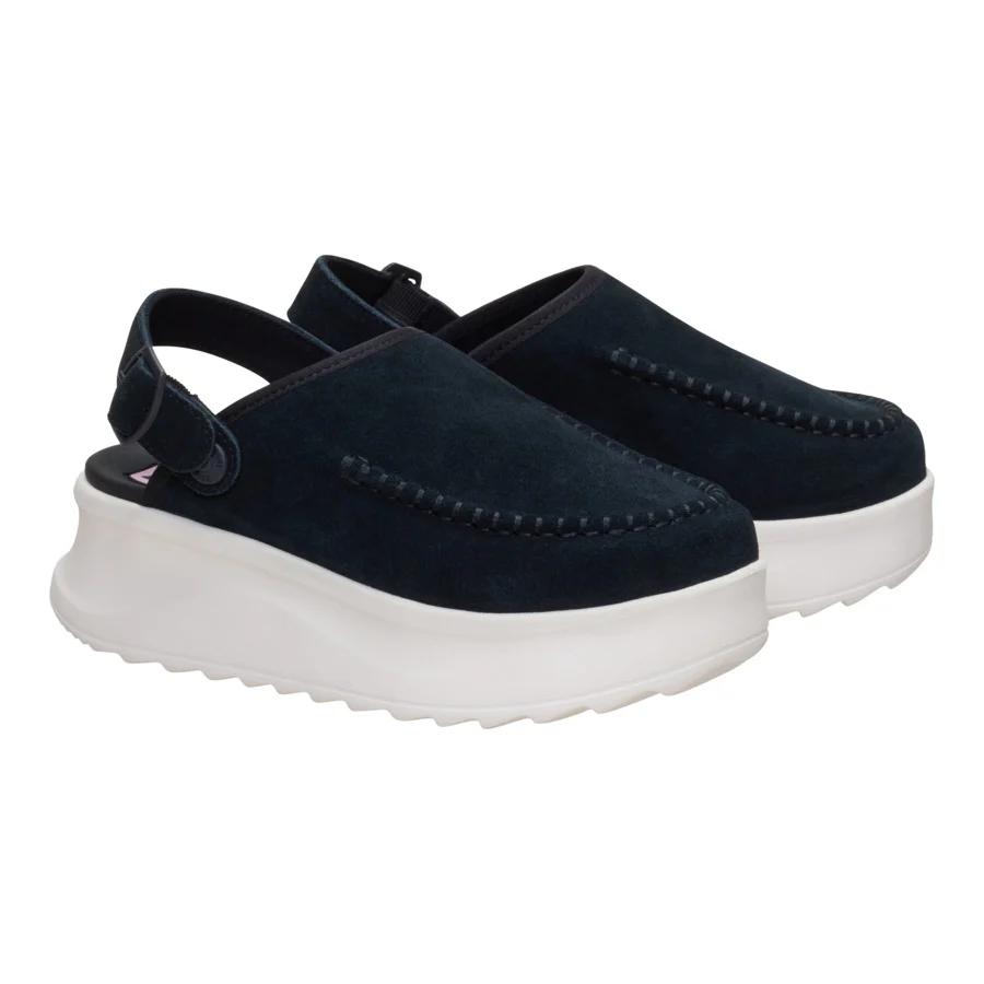 Delray Clog Suede - Black/Egret