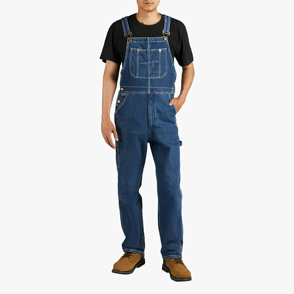 Men's Denim Bib Overalls, Men's Overalls Workwear with Adjustable Straps and Convenient Tool Pockets
