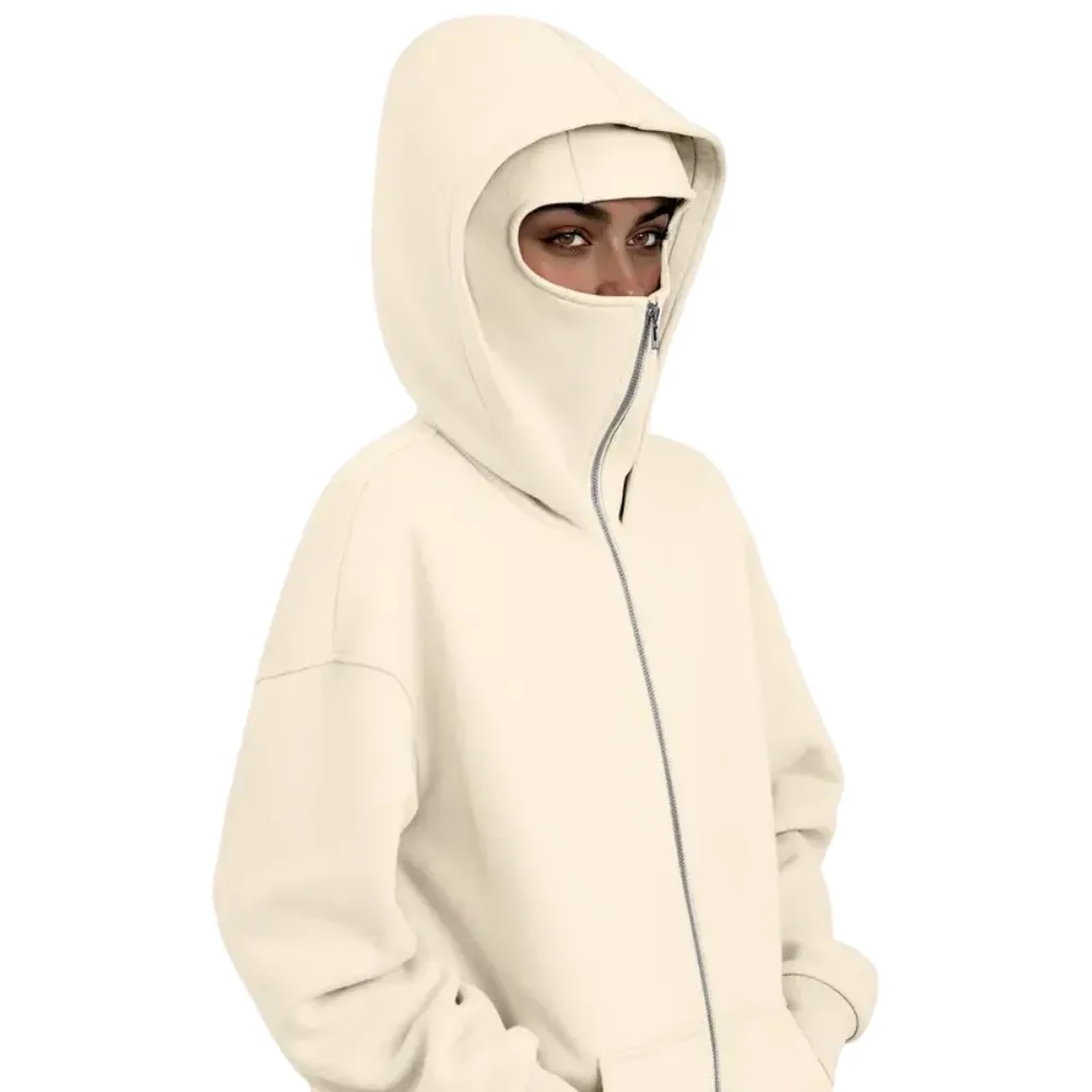 Women’s Balaclava Full-Face Mask Zip-Up Hoodie