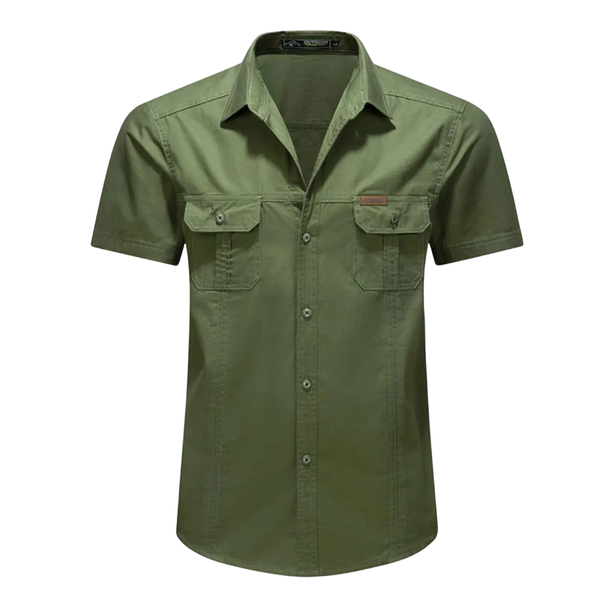 Men’s Durable Workwear Button Down Shirt – Short Sleeve Utility Shirt
