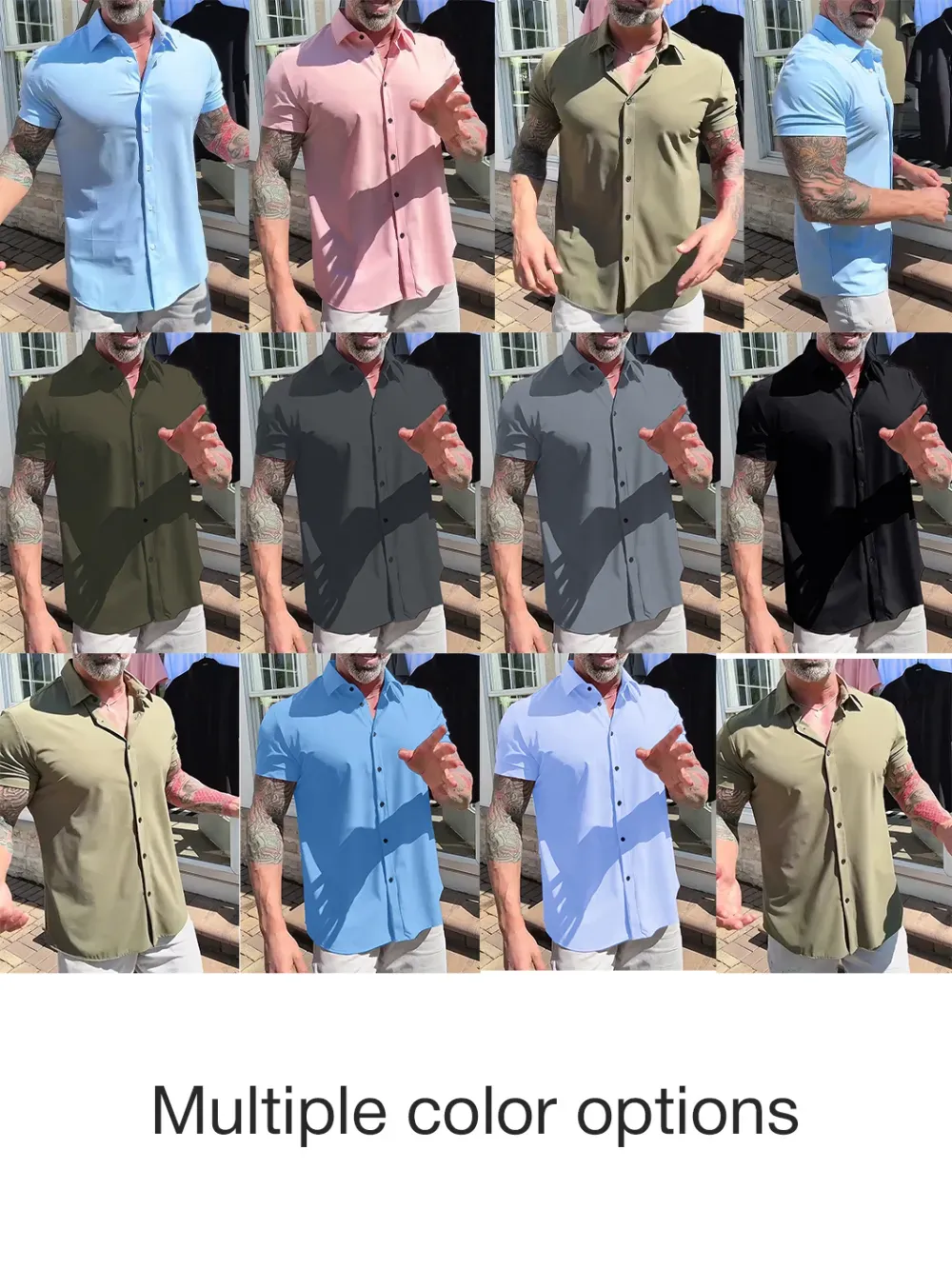 Men'S Solid Color Casual Polo Shirt