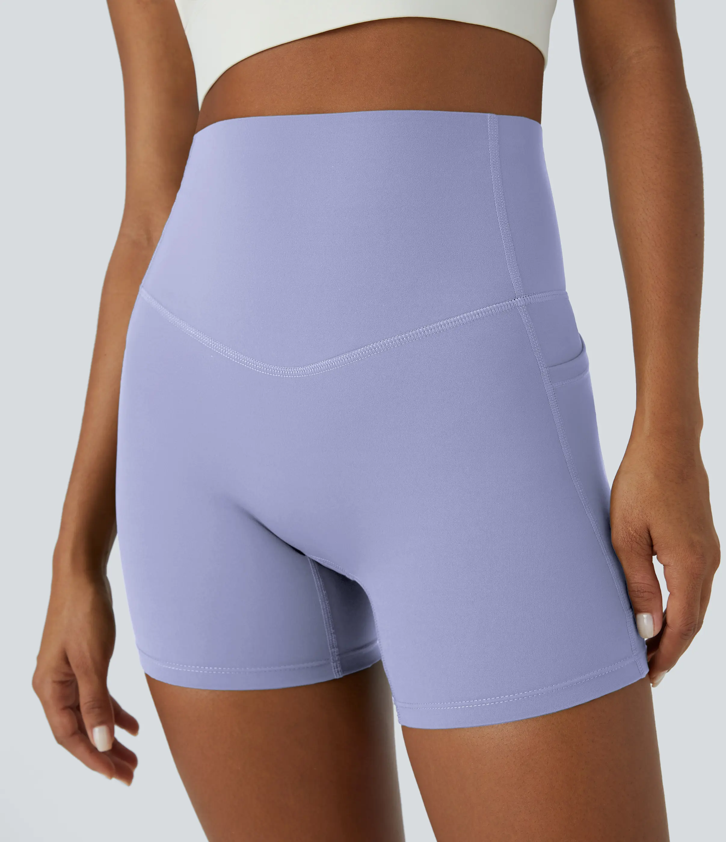 Women’s High-Waist Sculpting Biker Shorts With Pockets