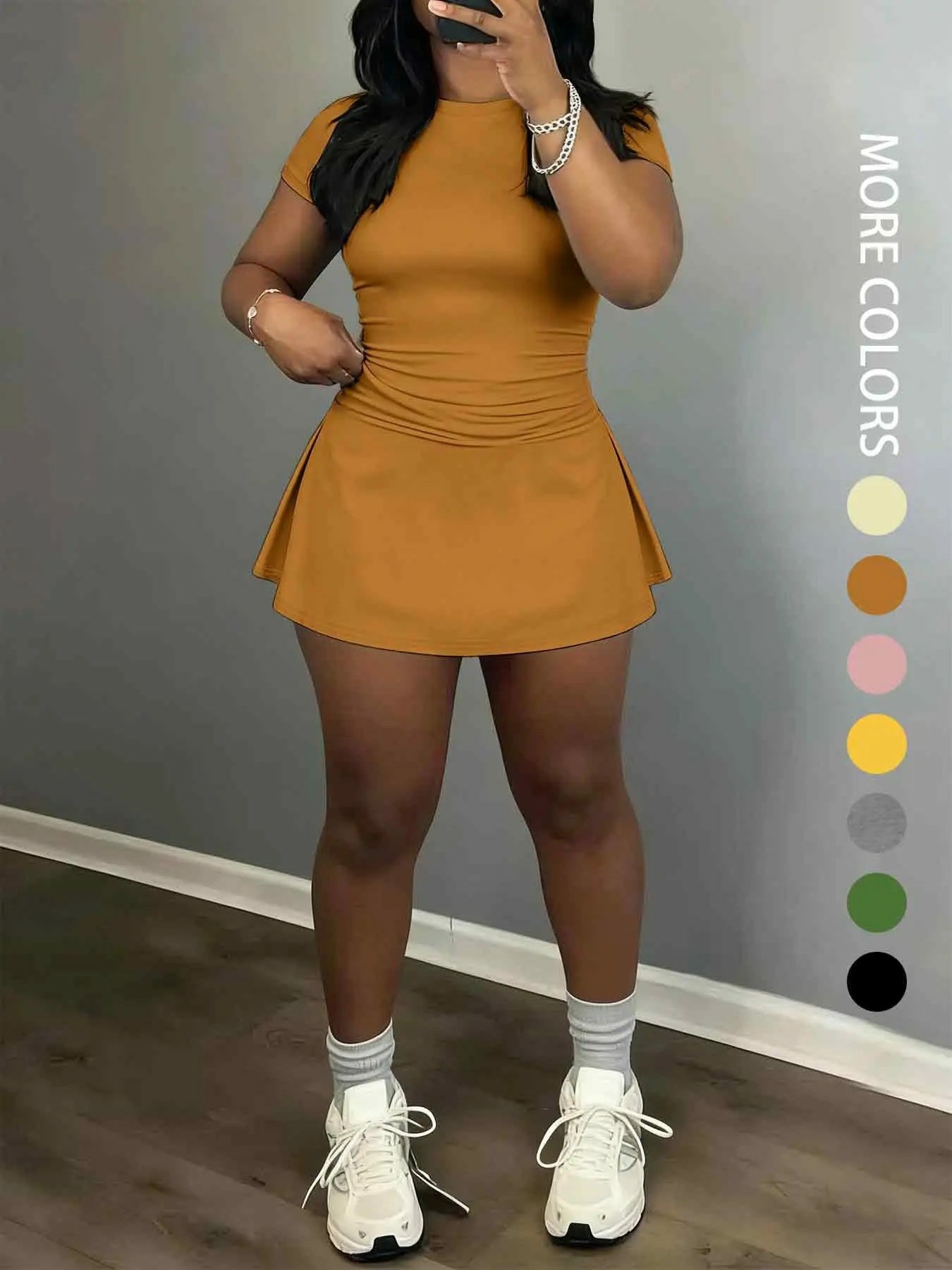 Women’s Stretch Active Lounge Set – Short Sleeve Top & Shorts 2-Piece Outfit