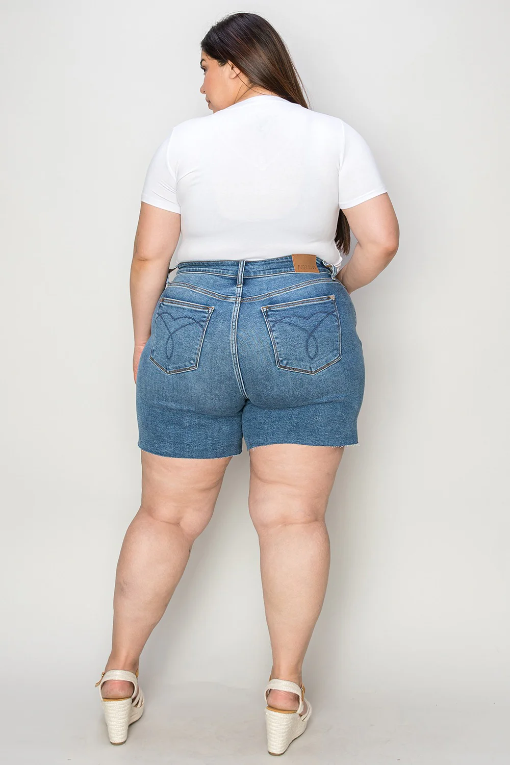 Samantha High Waist Slim Denim Shorts