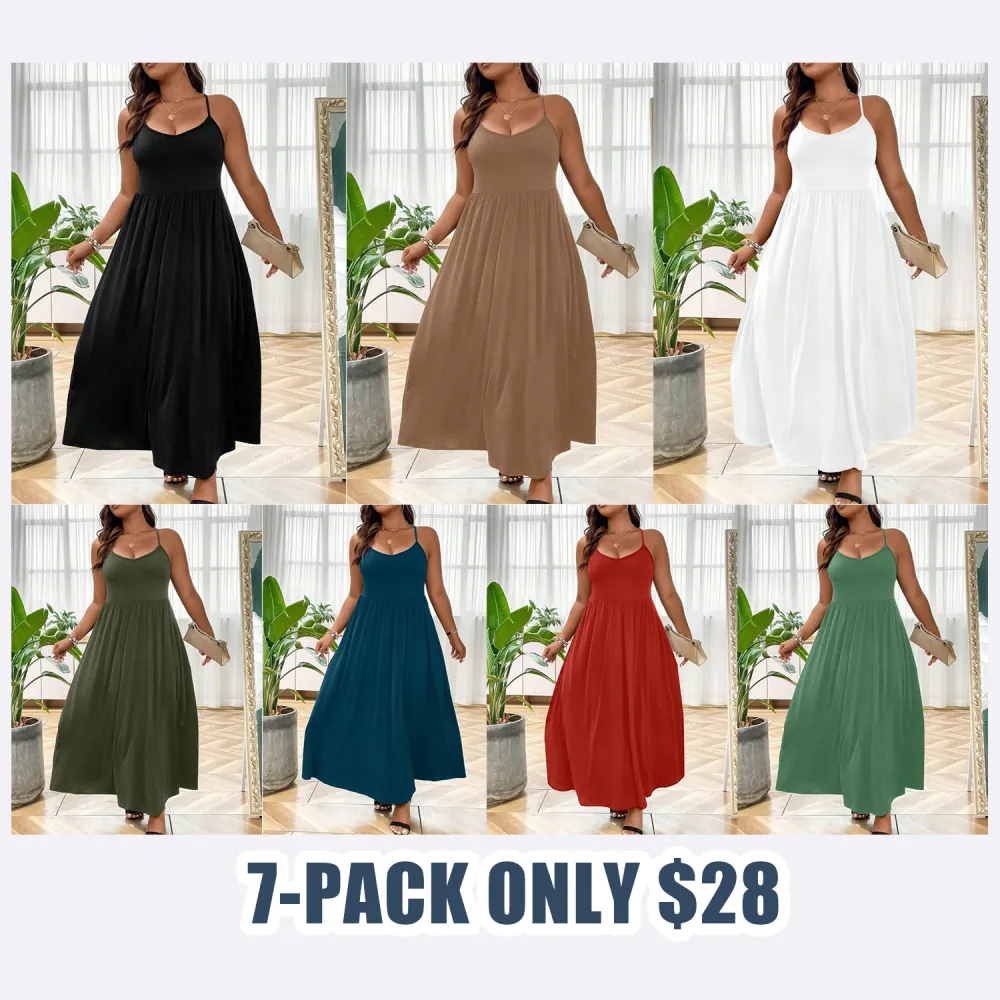 Plus Size Backless Cami Dress - Women's Sleeveless Summer Dress