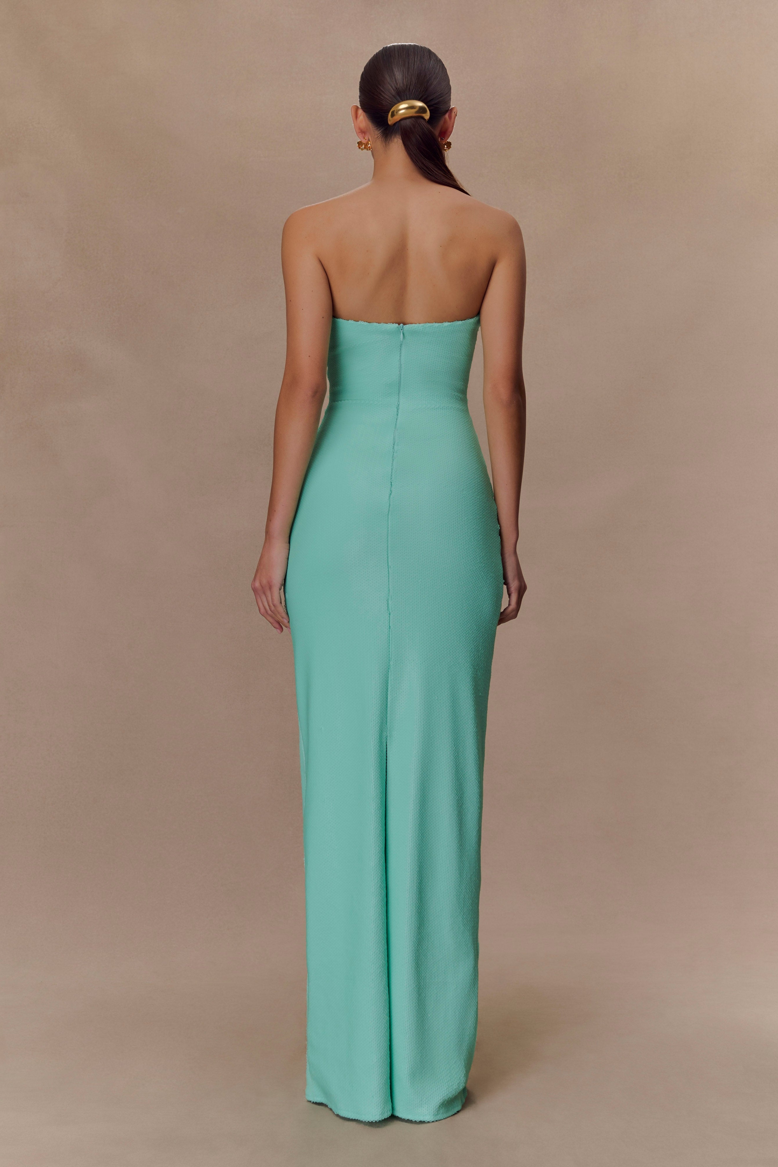 Lagoon Strapless Sequin Maxi Dress