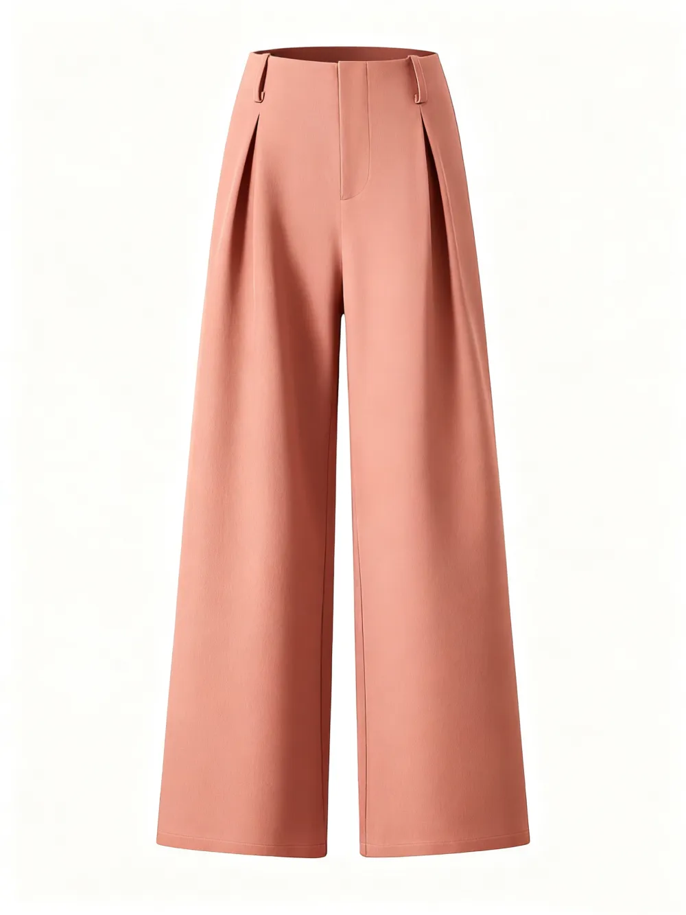 Women's Solid Color Plicated Pocket Wide Leg Pants