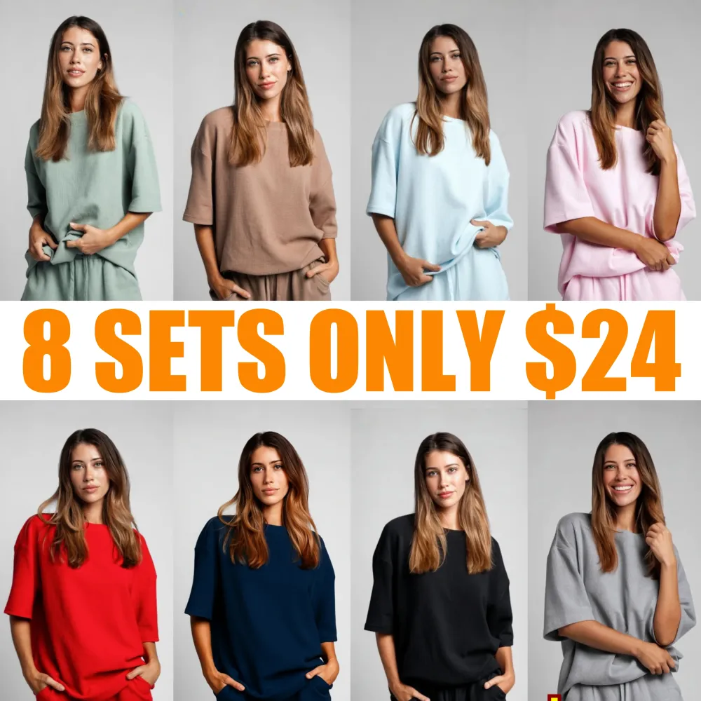 Unisex's Waffle Lounge Set