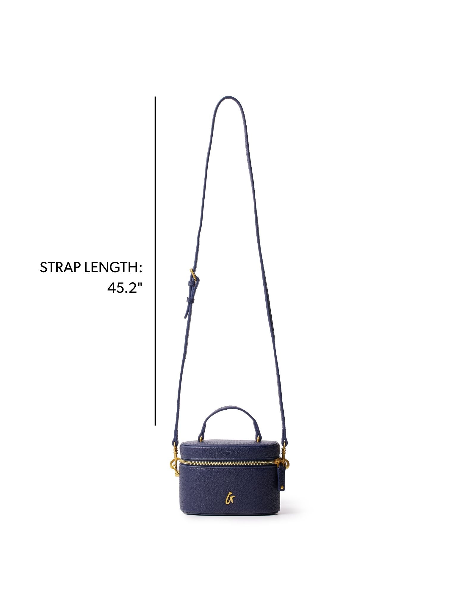 MINI PEBBLE VANITY BAG - NAVY