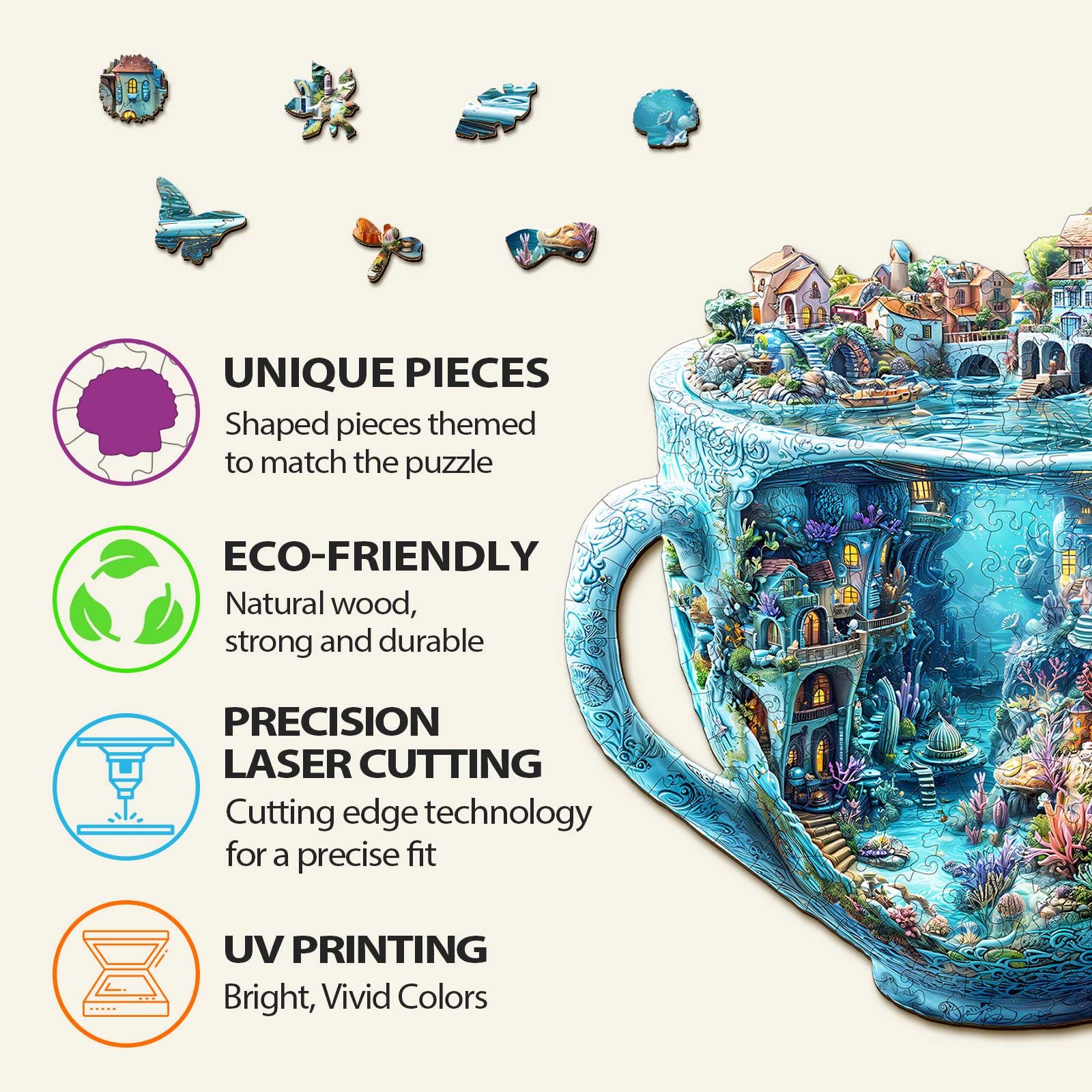 Ocean Mug Wooden Jigsaw Puzzle