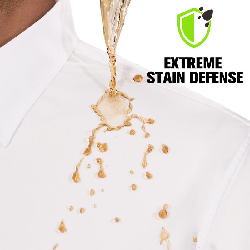 Alimen Stain-Resistant Short Sleeve Dress Shirt - Waterproof & Classic Style