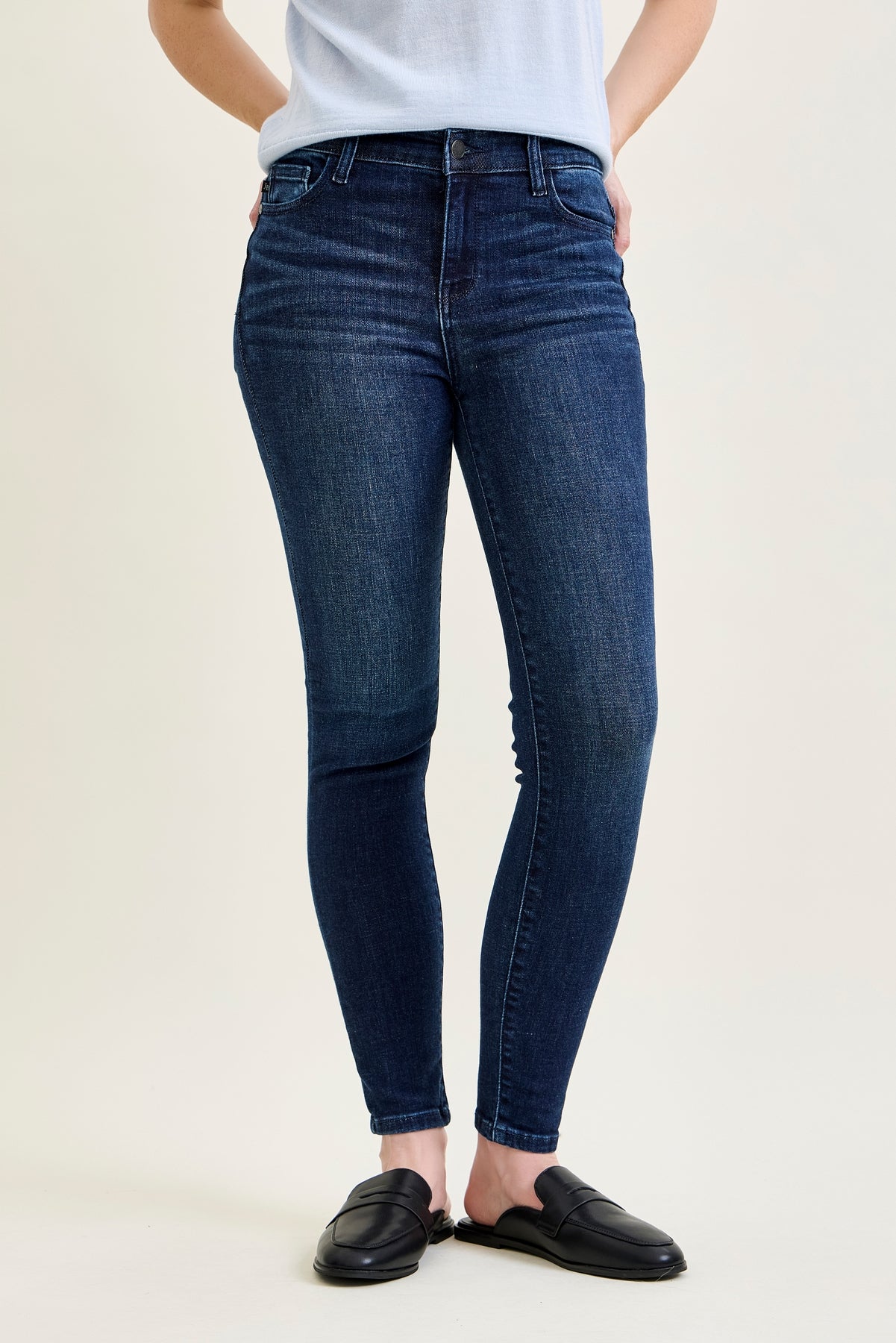 Gia High Rise Super Dark Skinny Jeans