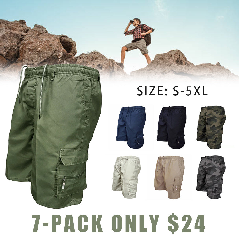 Men’s Zipper Pockets Hiking Athletic Running Shorts