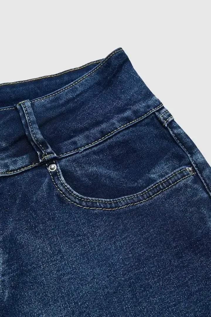 🔥Final Day Clearance!🛒Wash Rhinestone Decor High Rise Button Up Bootcut Jeans-⏰7-Packs Only $25.98