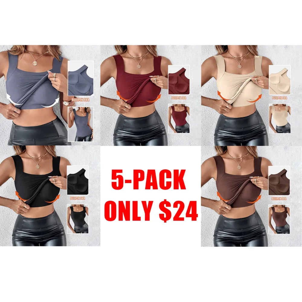 Slim Fit Shapewear Tank with Built-In Bra