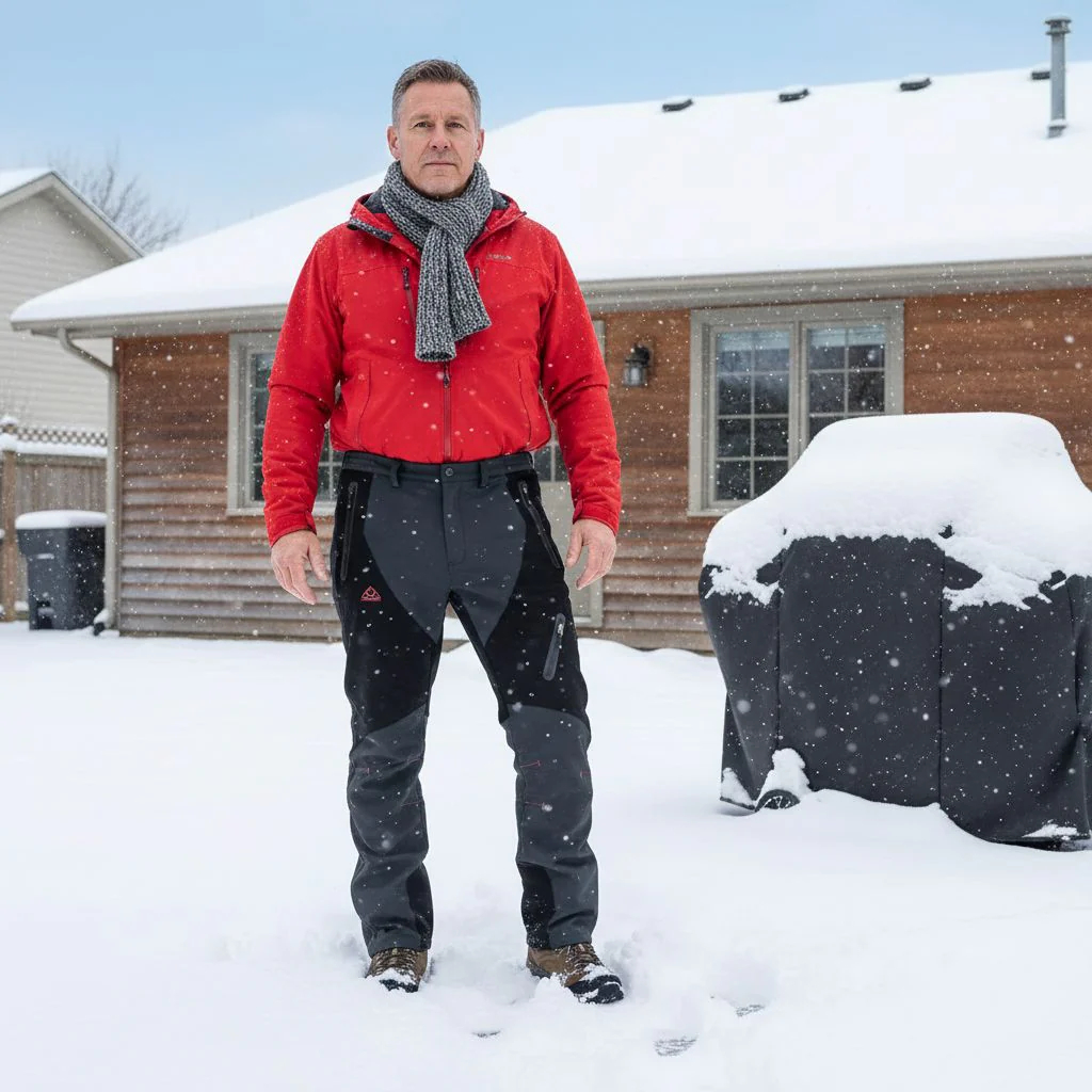 🧊 Men’s Fleece-Lined Water-Resistant Snow Pants – Warm Outdoor Winter Pants