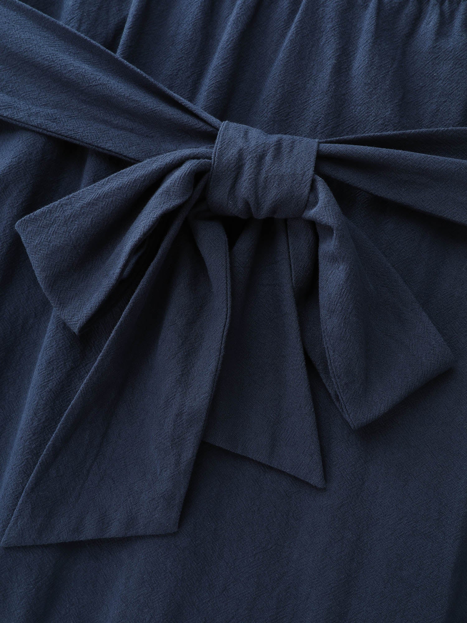 Pure Cotton Pleated Adjustable Midi Dress