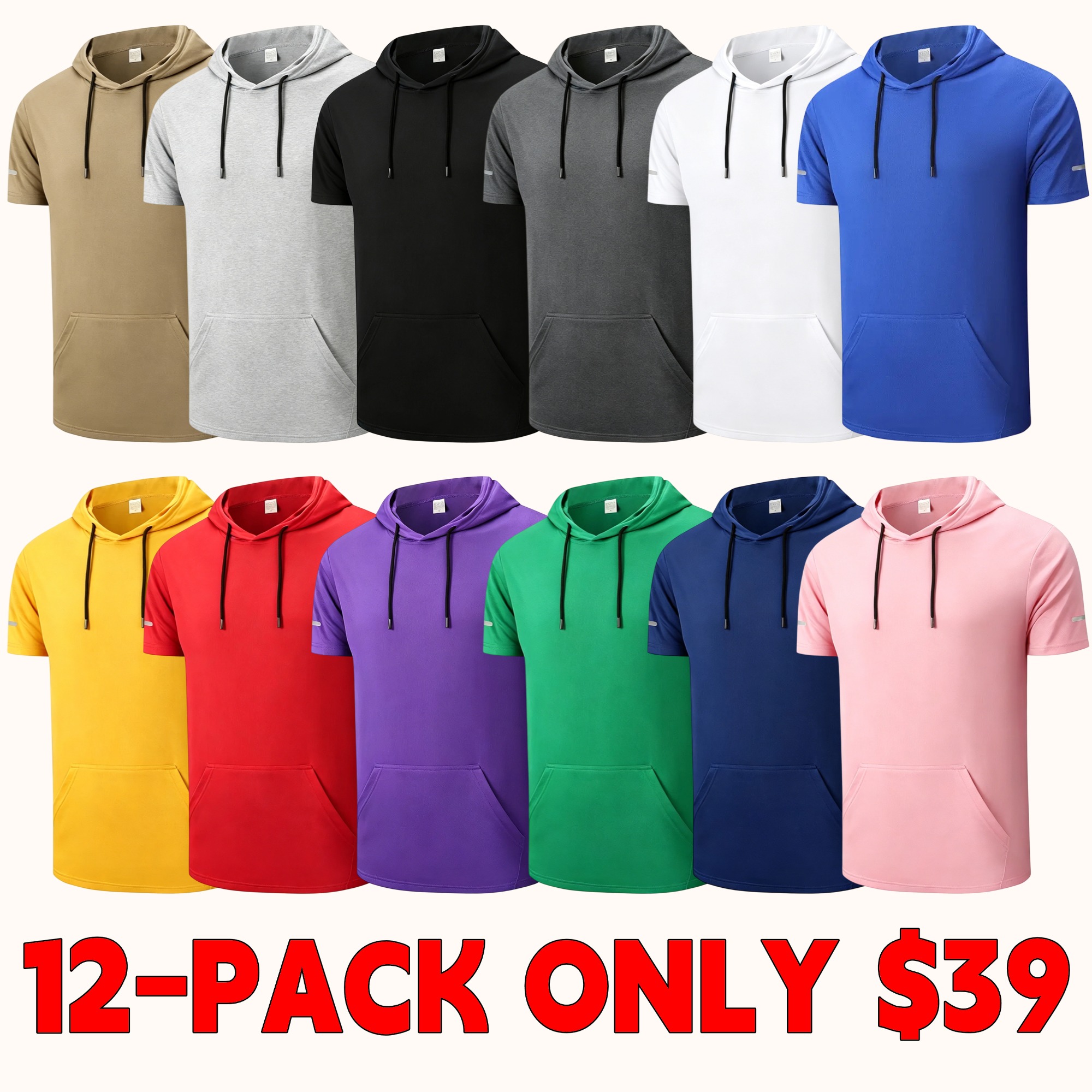 Men's Lightweight Outdoor Hooded T-Shirt — Featuring Smooth Mesh Fabric