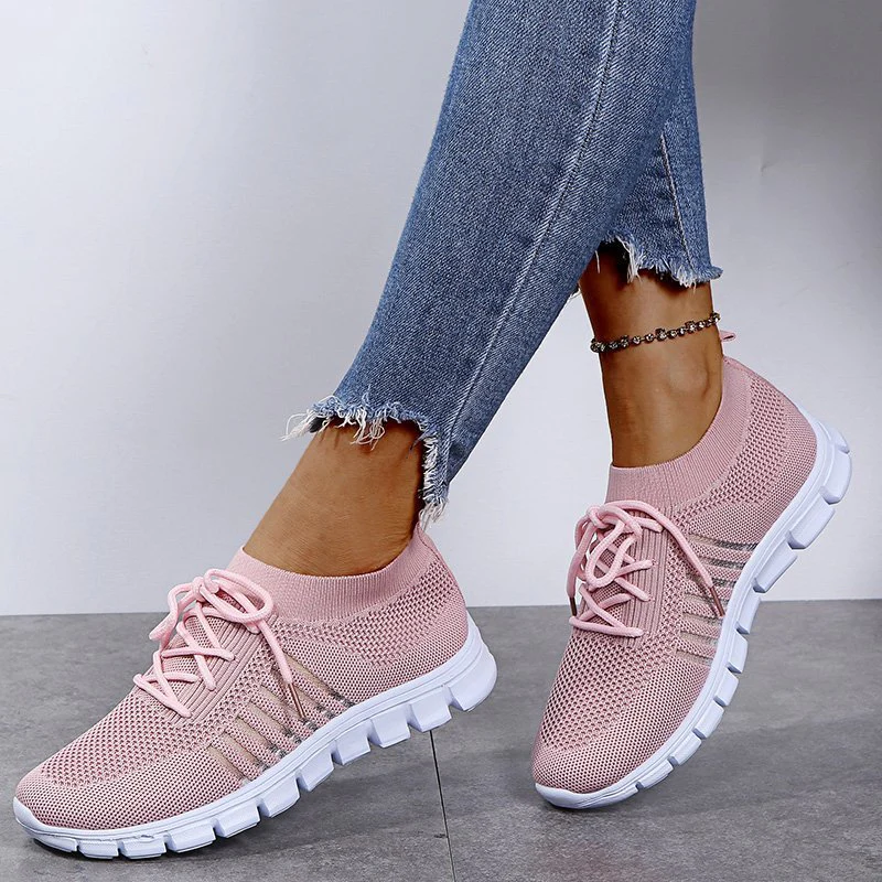 Breathable Mesh Lace Up Sneakers (multiple color options)