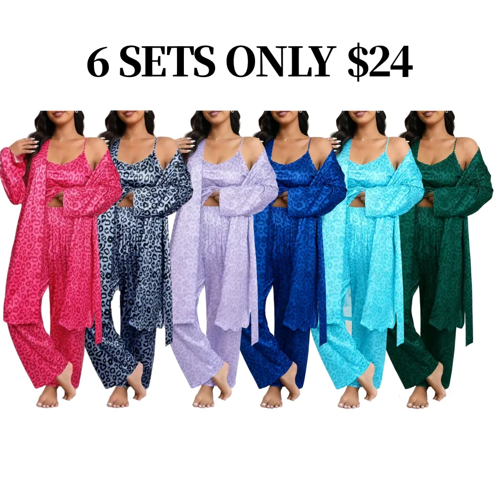 Women's Leopard Print Pajama Set