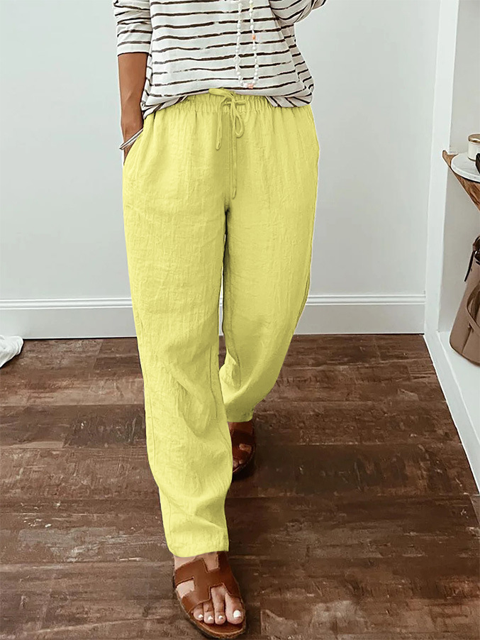Women's Cotton And Linen Casual Pants
