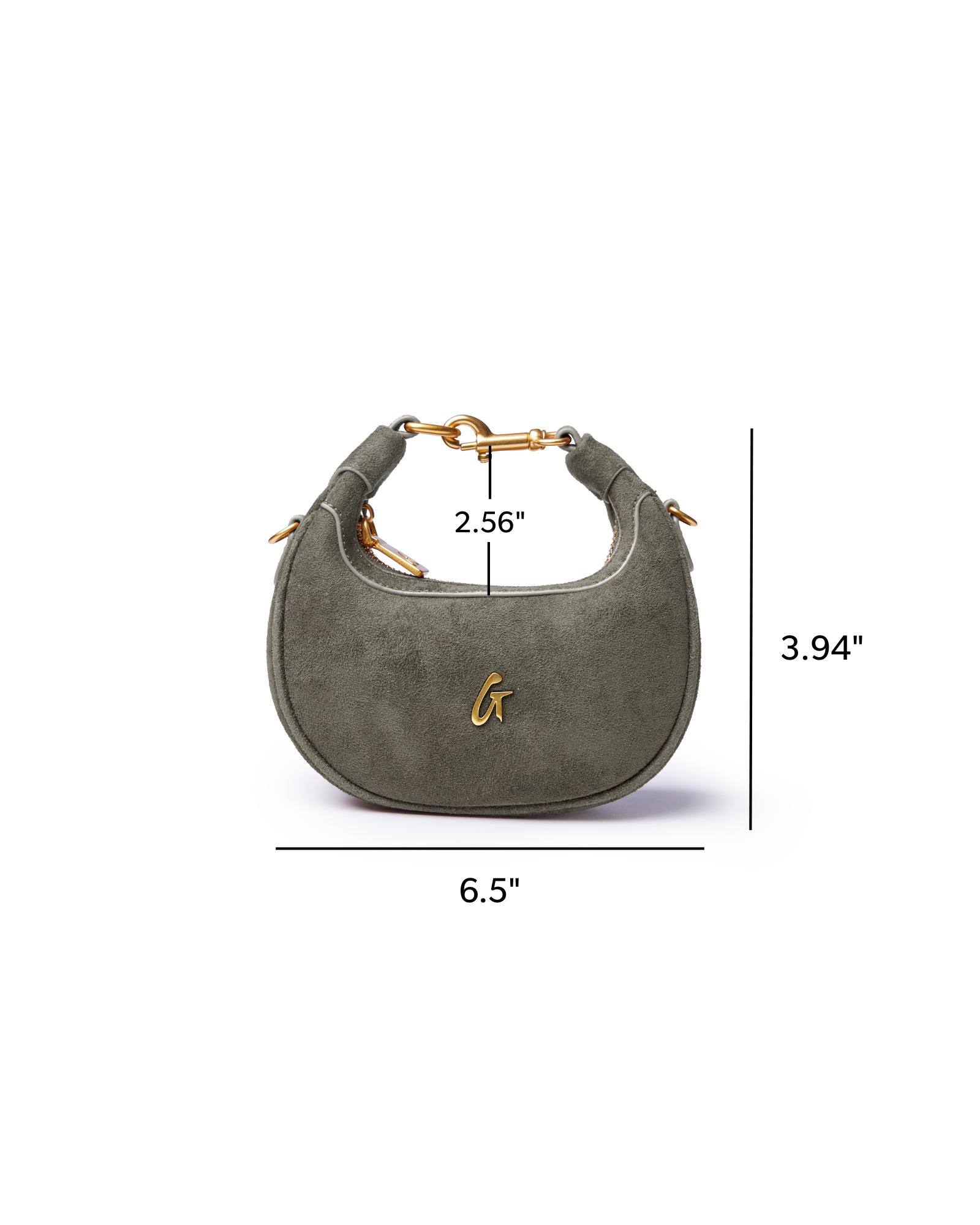 NANO SUEDE HOBO BAG - OLIVE GREEN