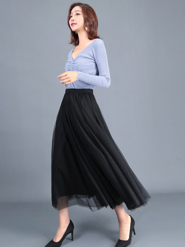 A-Line Skirt Midi Skirt