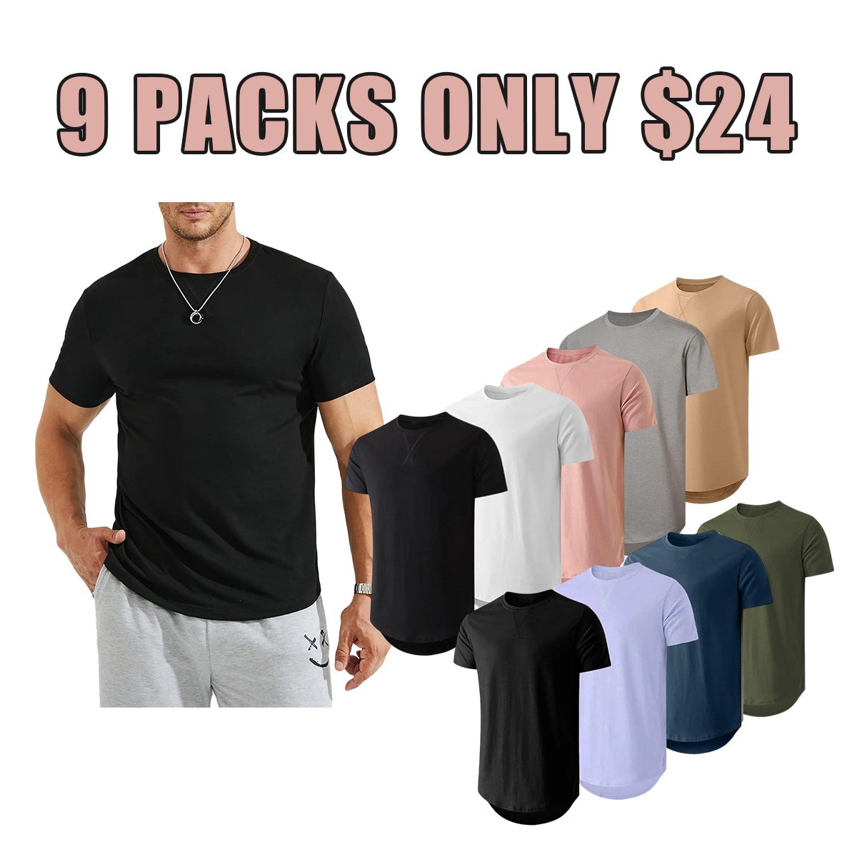 Essential Cotton Crewneck T-Shirt