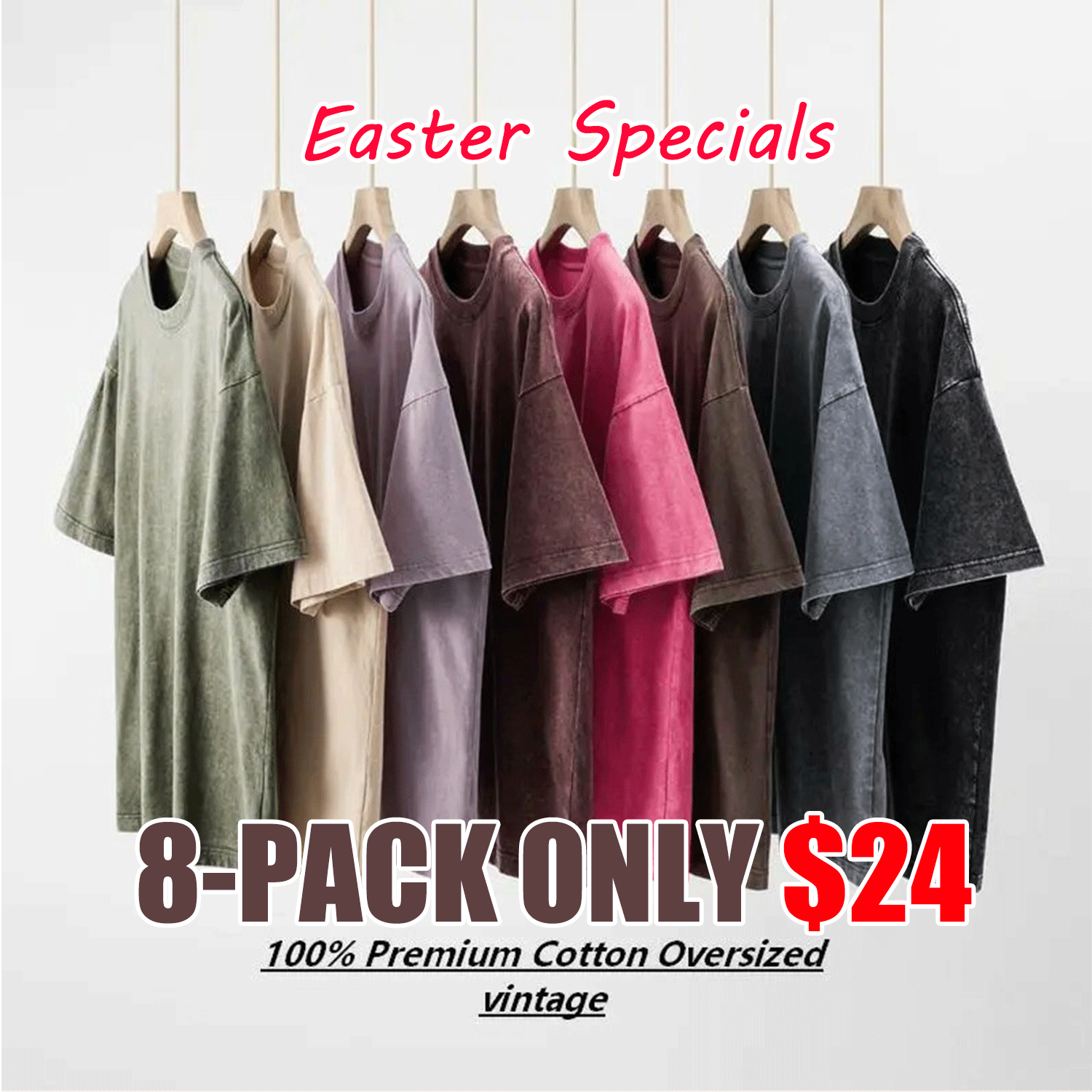 Vintage Oversized Cotton T-Shirt – Unisex Streetwear Loose Fit Tee