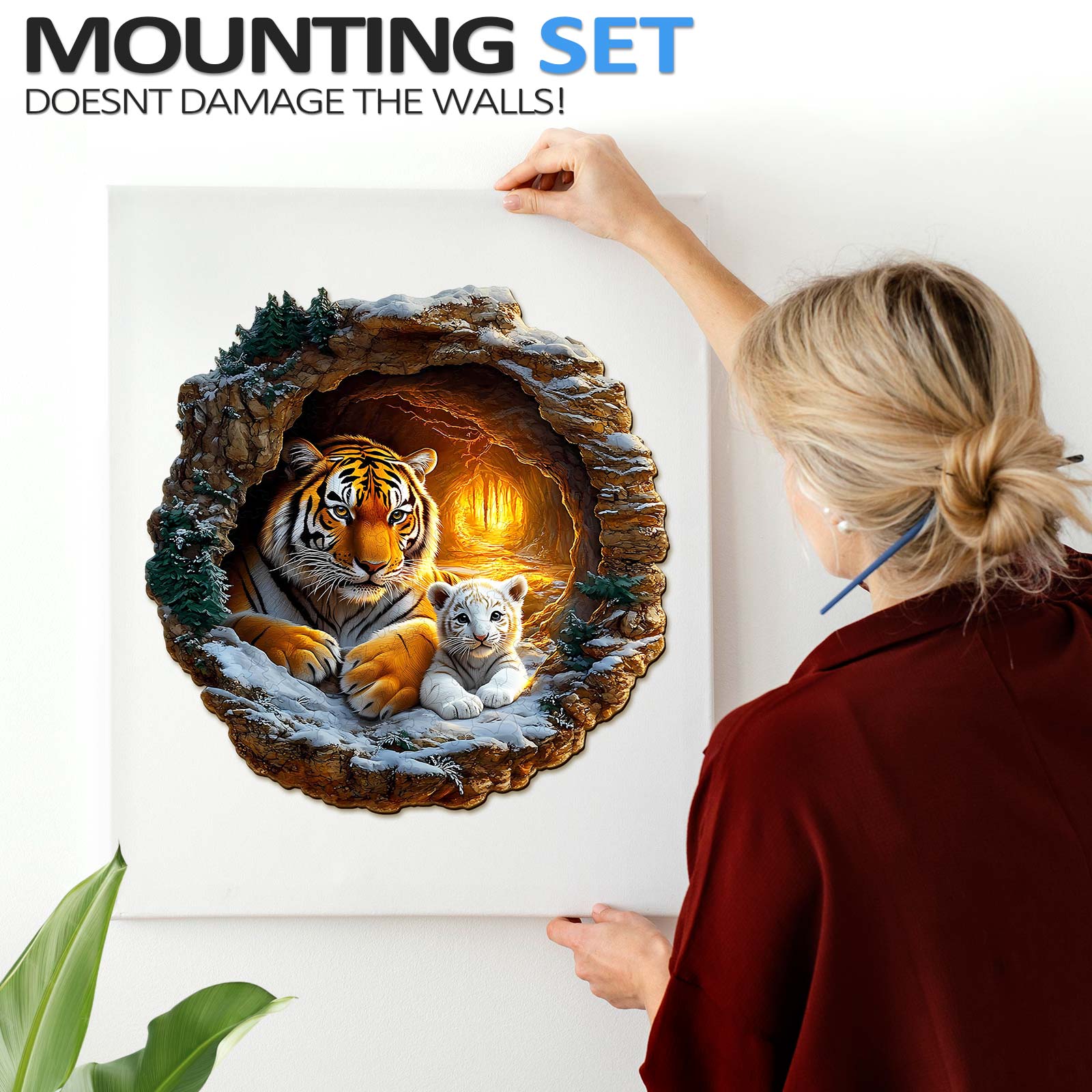 Tiger Family-2 Wooden Jigsaw Puzzle