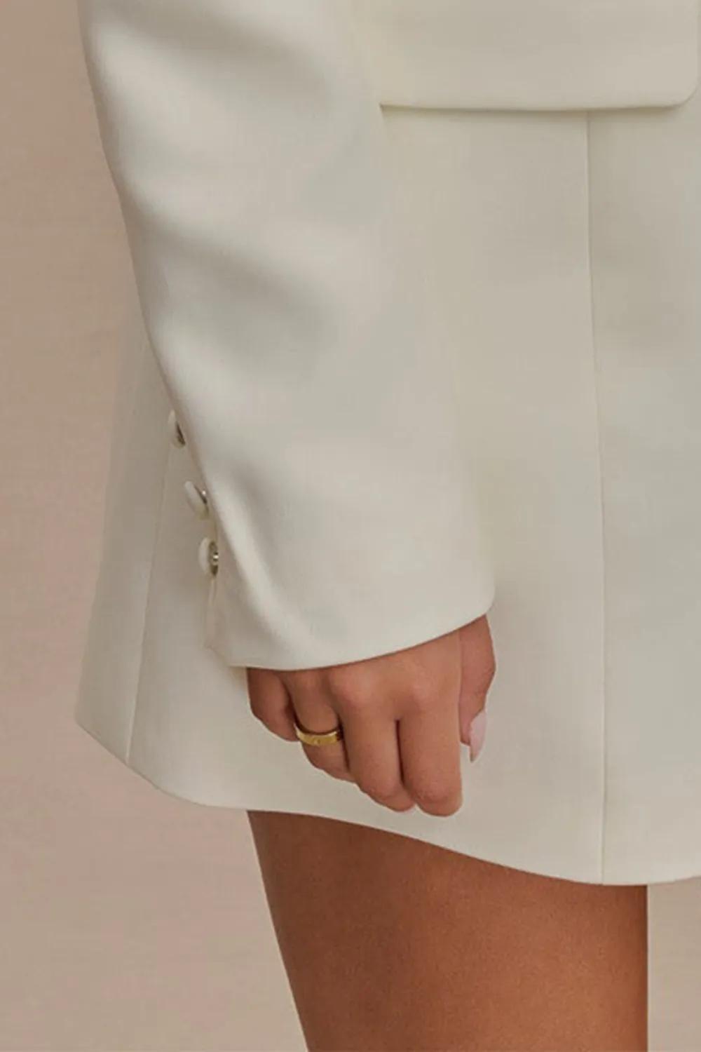 Boat Neck Suiting Mini Dress