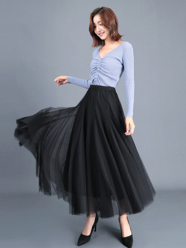A-Line Skirt Midi Skirt
